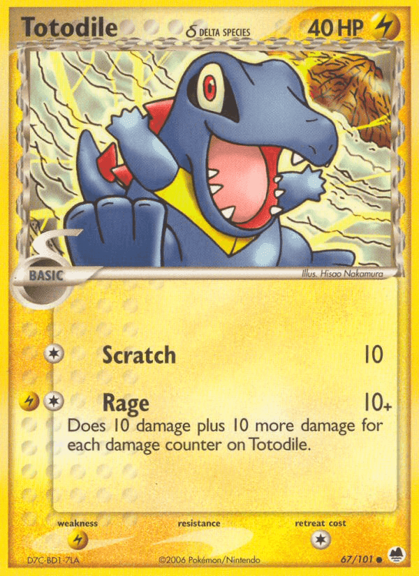 Totodile δ, card 67 from Dragon Frontiers