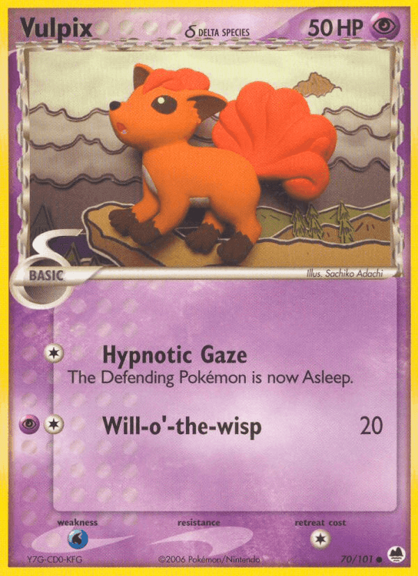 Vulpix δ, carta 70 de Dragon Frontiers