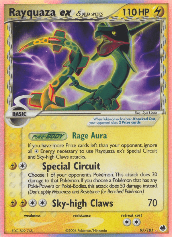 Rayquaza ex δ, card 97 from Dragon Frontiers