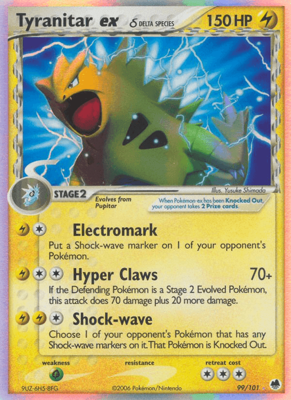 Tyranitar ex δ, card 99 from Dragon Frontiers