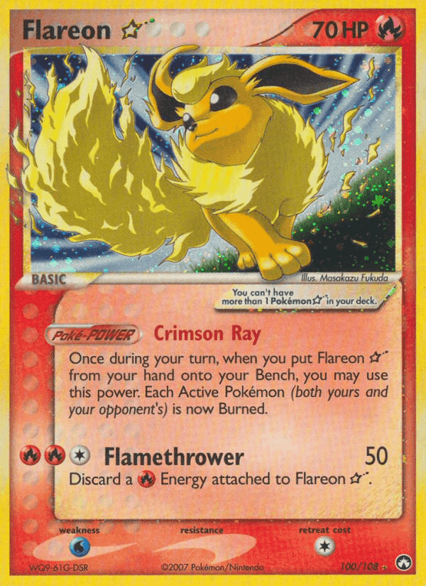Flareon ☆, carta 100 de Power Keepers