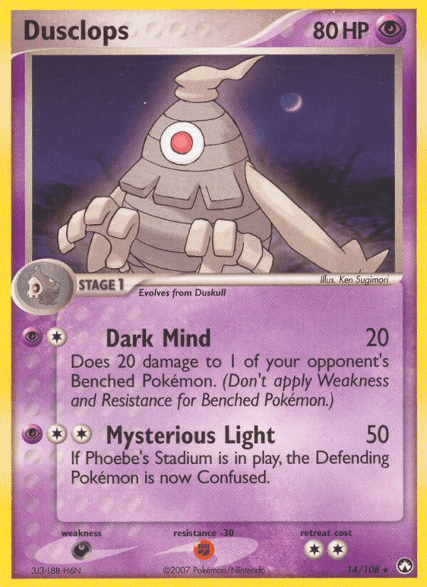 Dusclops, carta 14 de Power Keepers