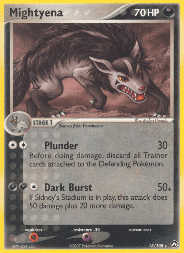 Mightyena, carta 18 de Power Keepers