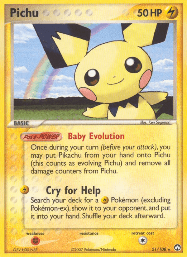 Pichu, carta 21 de Power Keepers