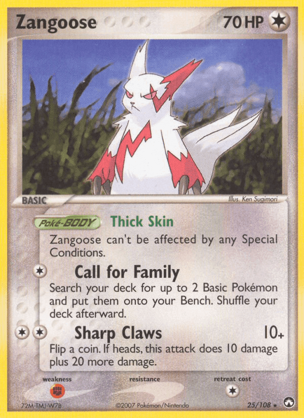 Zangoose, carta 25 de Power Keepers