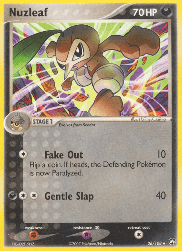 Nuzleaf, carta 36 de Power Keepers