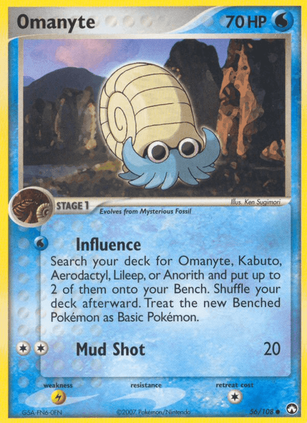 Omanyte, carta 56 di Power Keepers