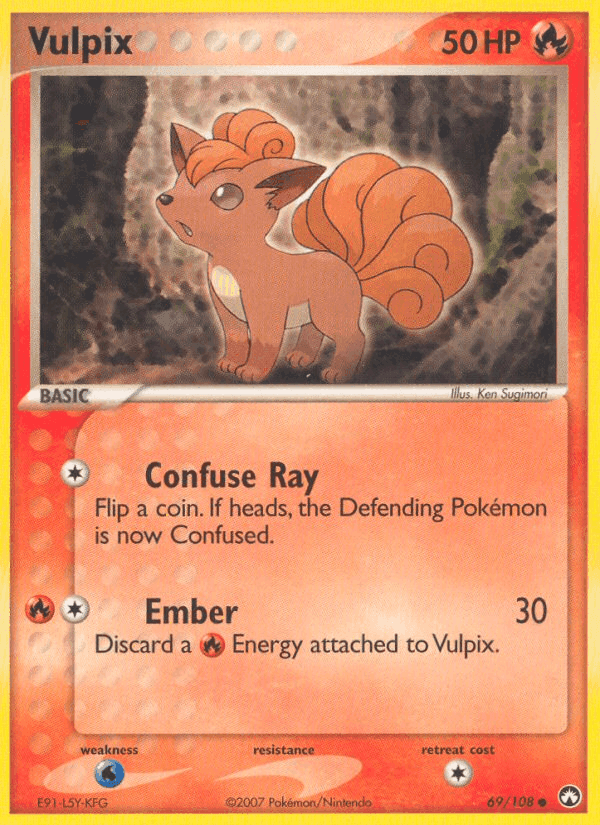 Vulpix, card 69 from Power Keepers