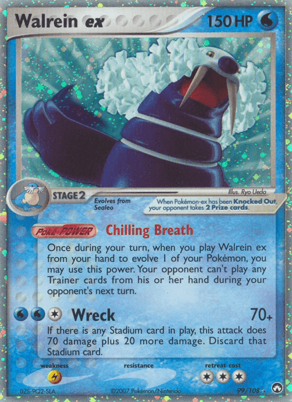 Walrein ex, card 99 from Power Keepers