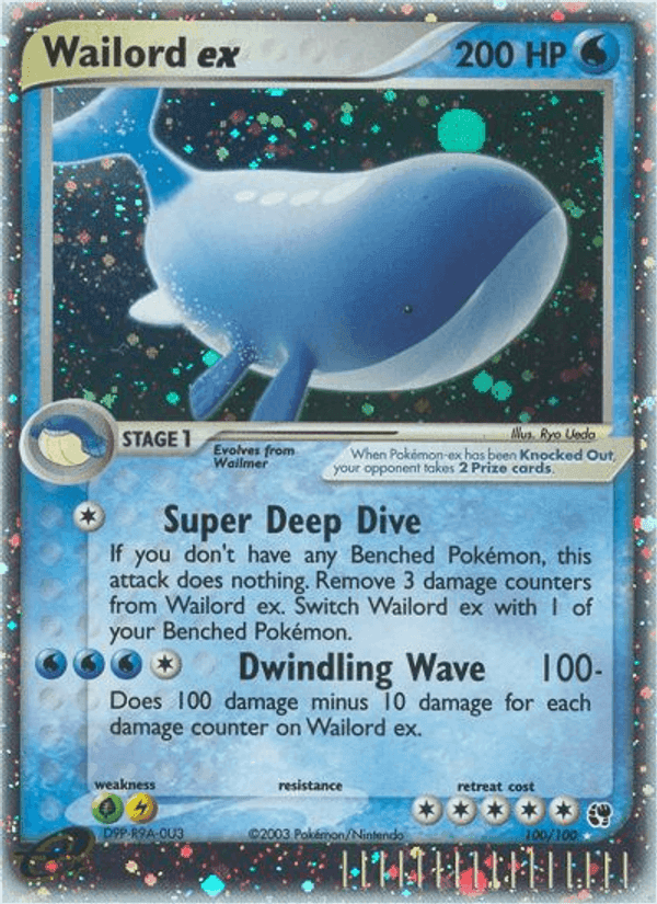 Wailord ex, card 100 from Sandstorm