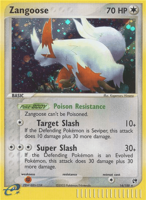 Zangoose, carta 14 de Sandstorm