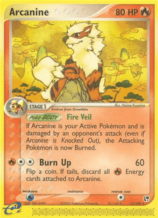 Arcanine, carta 15 di EX Tempesta di Sabbia
