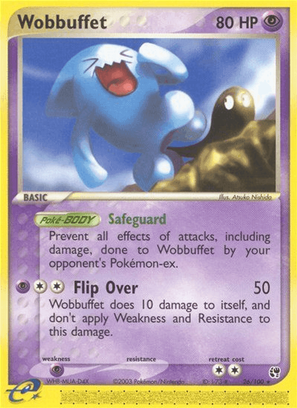 Wobbuffet, carta 26 di EX Tempesta di Sabbia