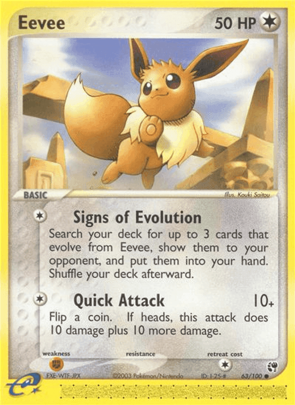 Eevee, card 63 from Sandstorm