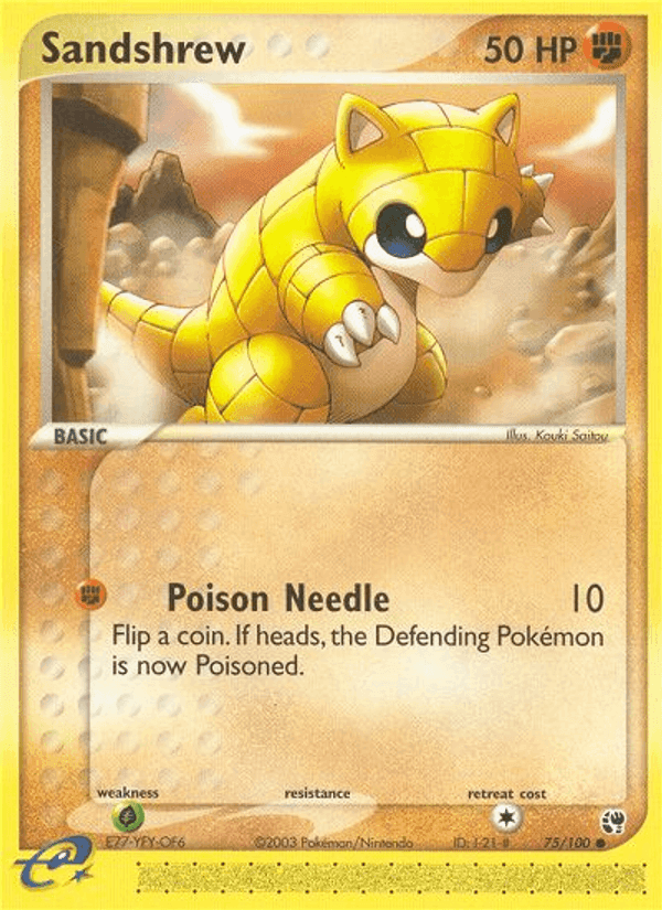 Sandshrew, card 75 from Sandstorm