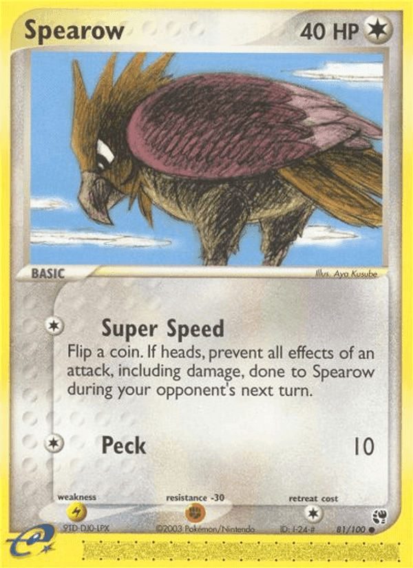 Spearow, card 81 from Sandstorm