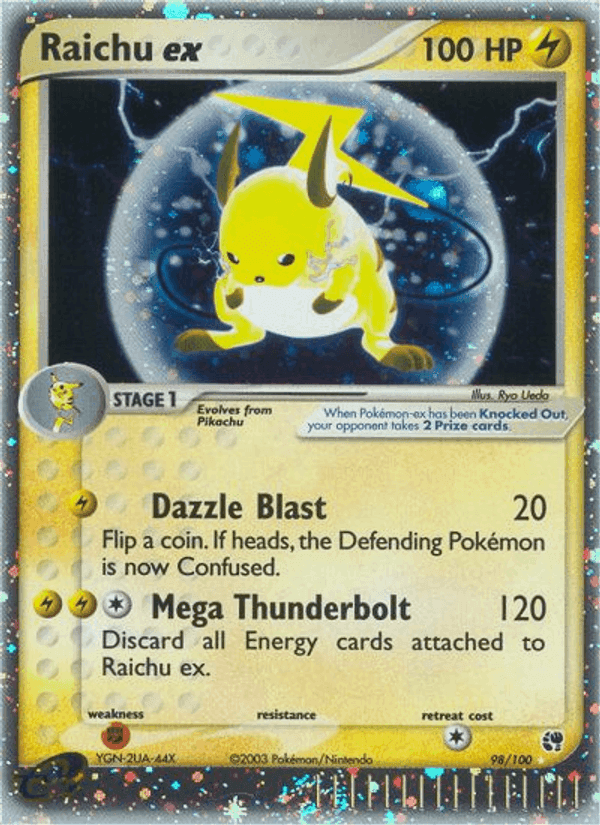 Raichu ex, card 98 from Sandstorm