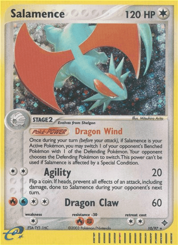 Salamence, carta 10 di EX Drago