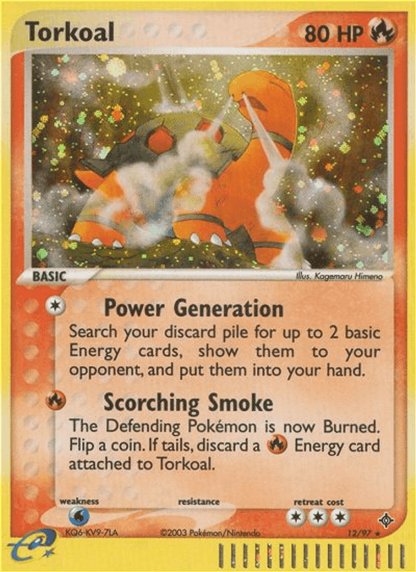 Torkoal, carta 12 di EX Drago
