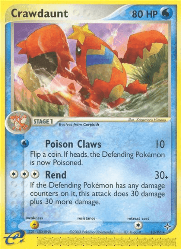 Crawdaunt, carta 13 di EX Drago