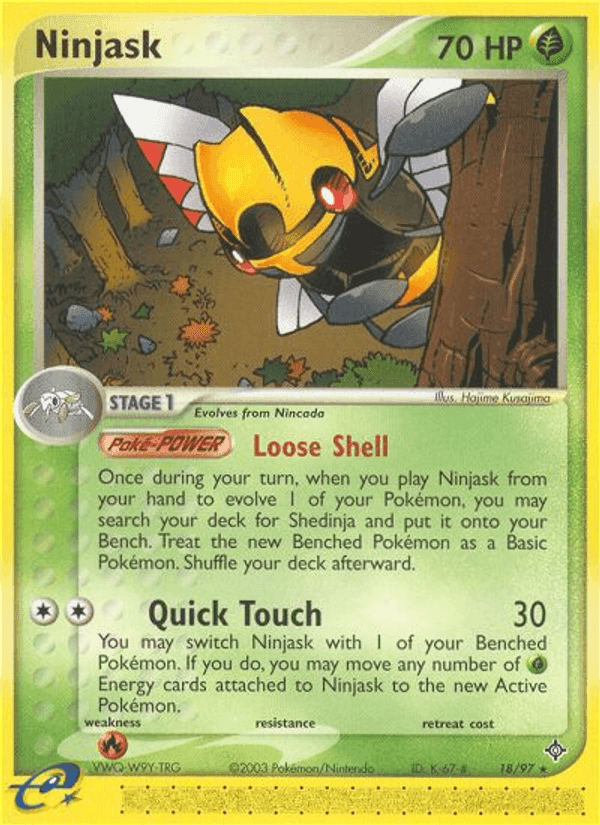 Ninjask, carta 18 di EX Drago