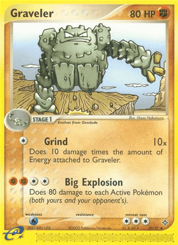 Graveler, carta 29 di EX Drago