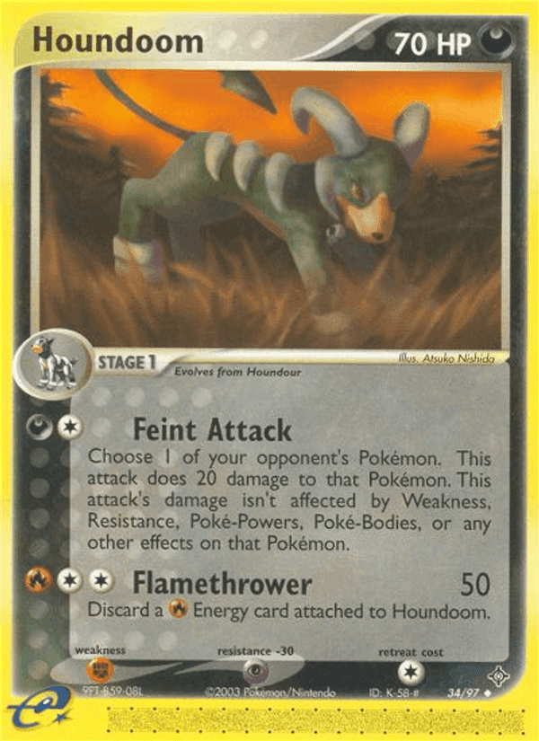 Houndoom, carta 34 di EX Drago