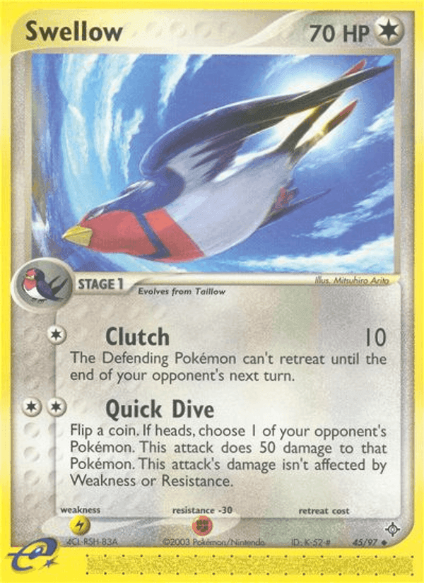 Swellow, carta 45 de Dragon