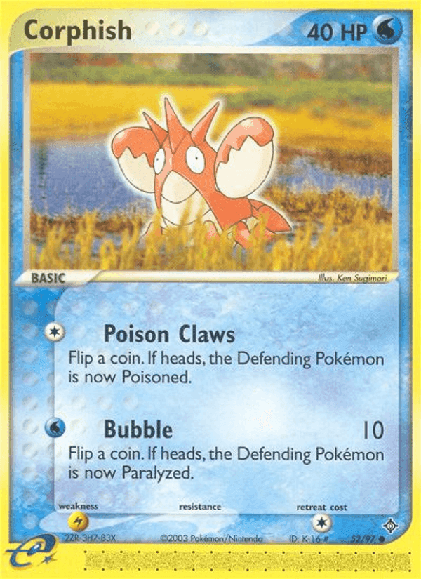 Corphish, carta 52 de Dragon