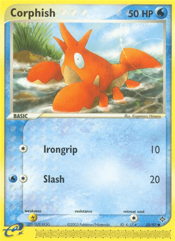 Corphish, carta 53 di EX Drago