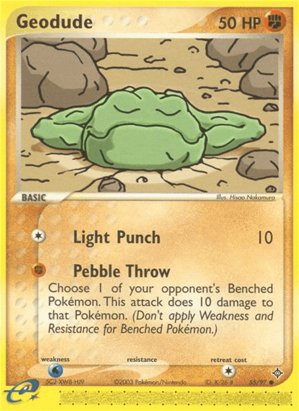 Geodude, carta 55 di EX Drago
