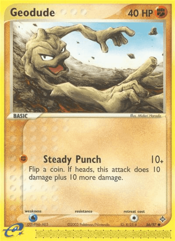 Geodude, carta 56 di EX Drago