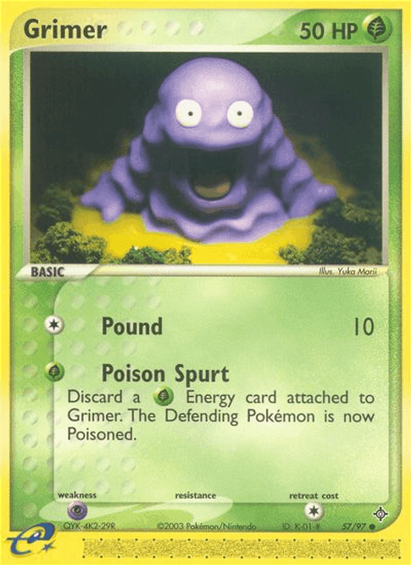 Grimer, carta 57 di EX Drago