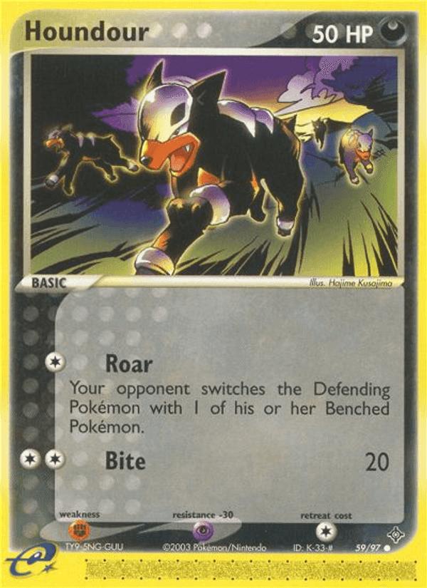 Houndour, carta 59 di EX Drago