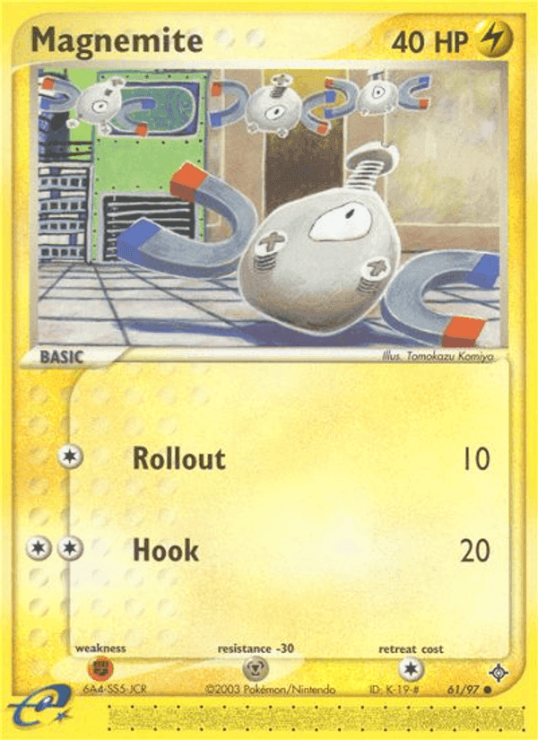 Magnemite, card 61 from Dragon