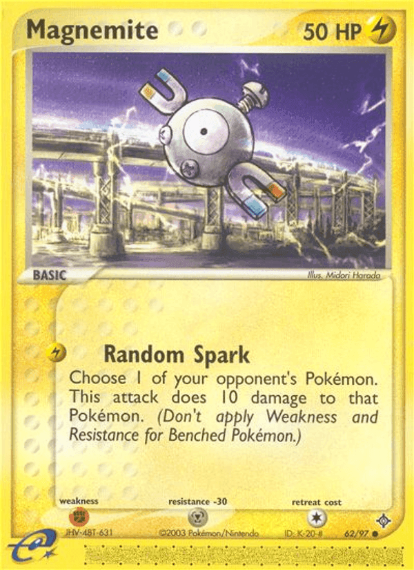Magnemite, card 62 from Dragon