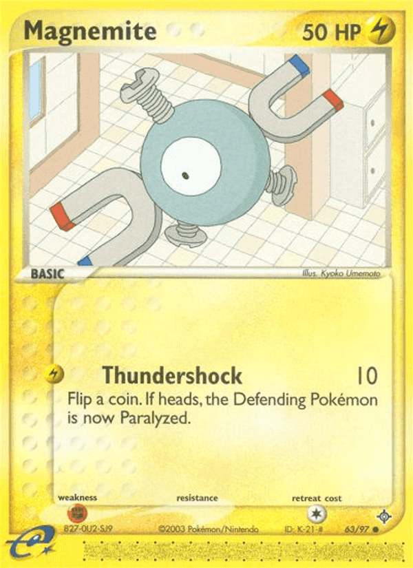 Magnemite, card 63 from Dragon