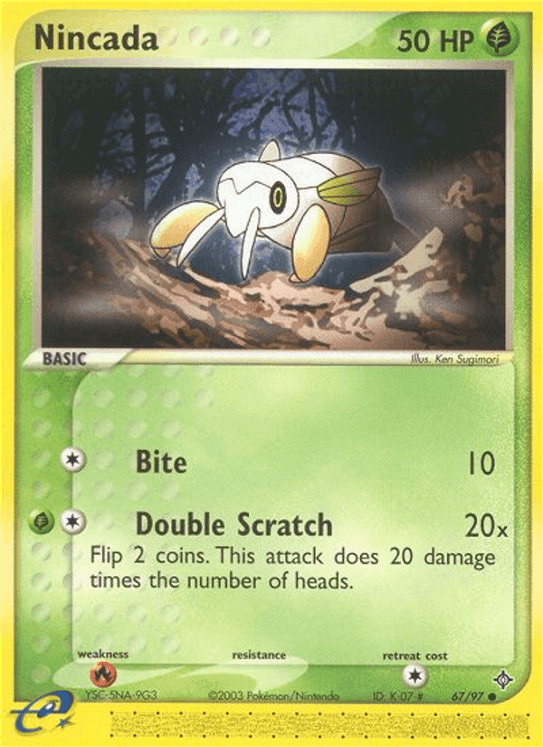 Nincada, card 67 from Dragon