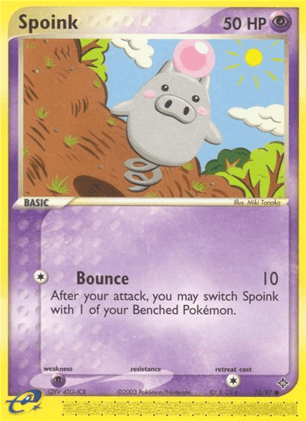 Spoink, card 73 from Dragon