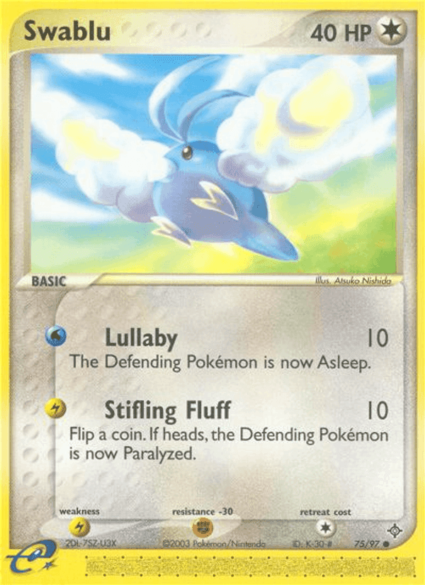 Swablu, card 75 from Dragon