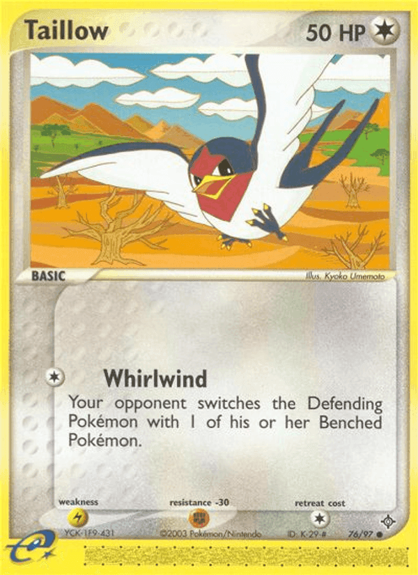 Taillow, card 76 from Dragon