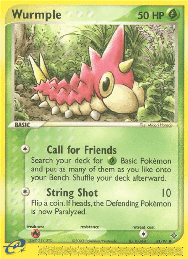 Wurmple, card 81 from Dragon
