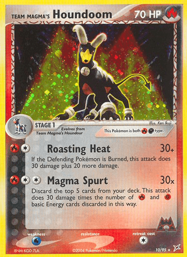 Team Magma's Houndoom, carta 10 di EX Team Magma vs Team Idro