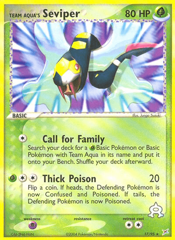 Team Aqua's Seviper, carta 17 di EX Team Magma vs Team Idro