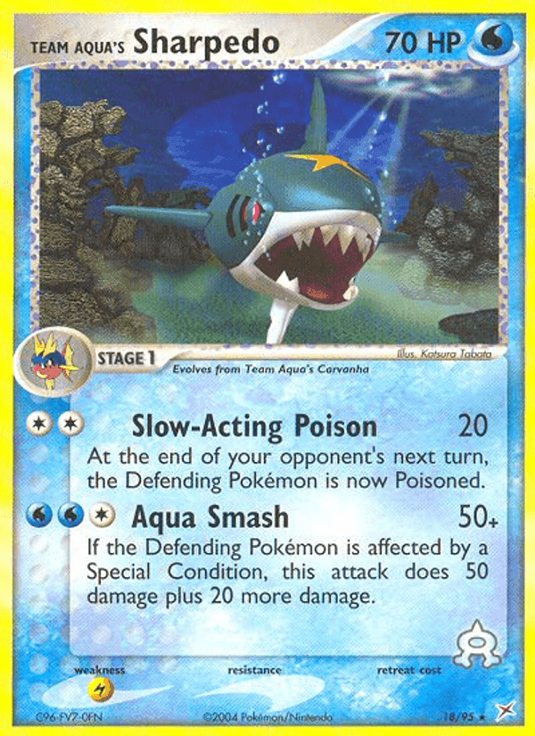 Team Aqua's Sharpedo, carta 18 di EX Team Magma vs Team Idro