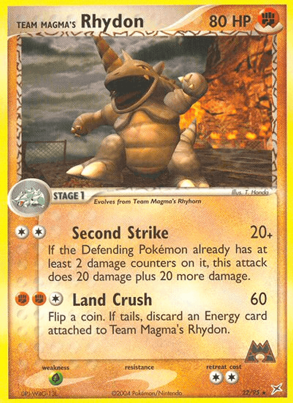 Team Magma's Rhydon, carta 22 de Team Magma vs Team Aqua