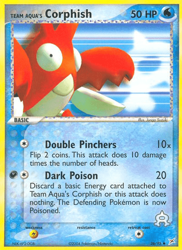 Team Aqua's Corphish, carta 26 di EX Team Magma vs Team Idro