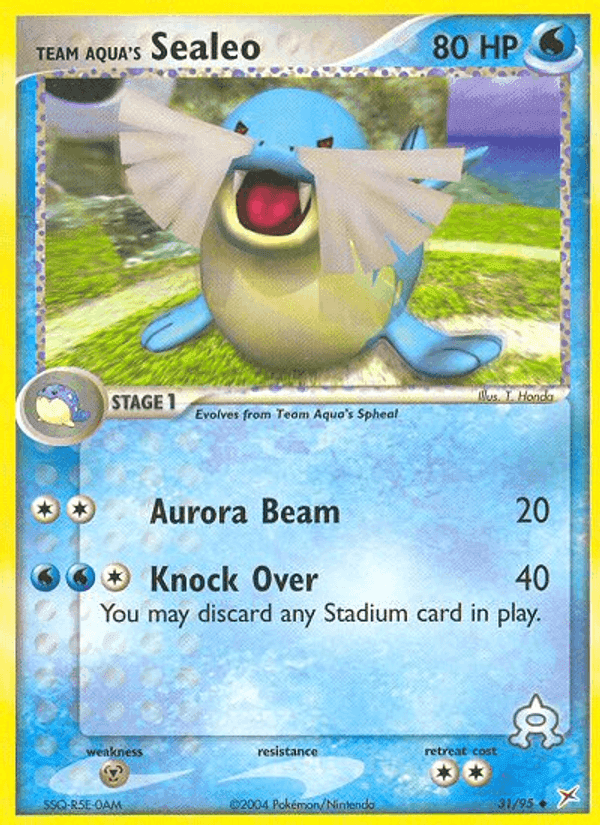Team Aqua's Sealeo, carta 31 di EX Team Magma vs Team Idro