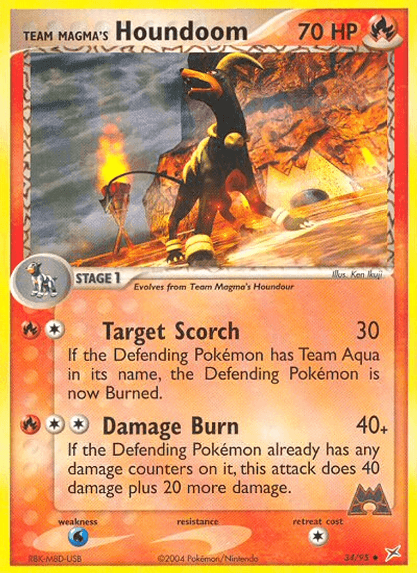 Team Magma's Houndoom, carta 34 di EX Team Magma vs Team Idro