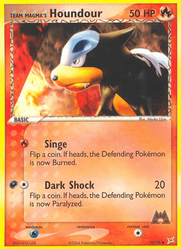 Team Magma's Houndour, carta 35 di EX Team Magma vs Team Idro